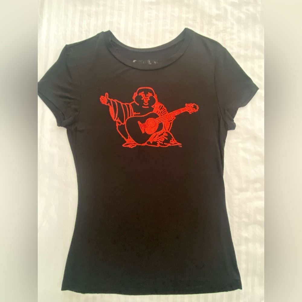 True Religion Black Big Buda SS Crew Tee